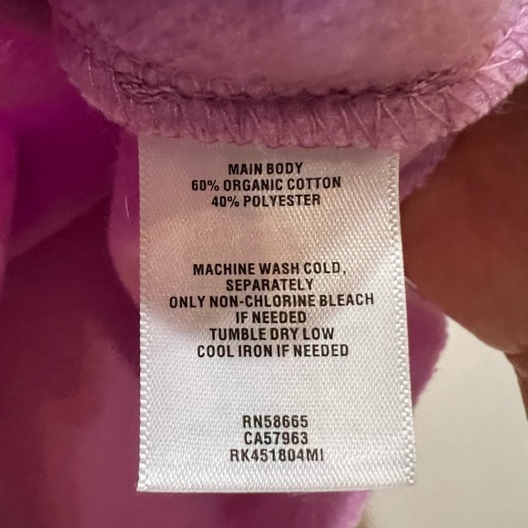 ABOUND Hooded Sleeveless Crop Sweatshirt In Purple Tulip Hawaii Size Small - Picture 3 of 4